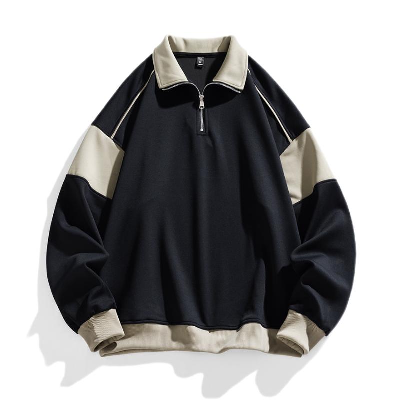 Custom Heavy Duty Men's Pullover Hoodie Embroidered Stand-Up Collar OST009