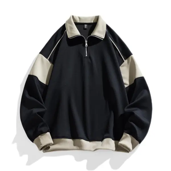 Custom Heavy Duty Men's Pullover Hoodie Embroidered Stand-Up Collar OST009