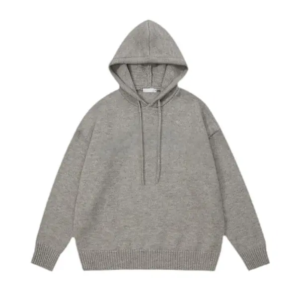 Custom Vintage Letter Knitted Thick Extra Coarse Wool Pullover Hooded for Men High Street Loose OST008