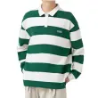 All Custom Made 260g Japanese Striped Lapel Long Sleeve Men's Spring Polo T-Shirt OST010