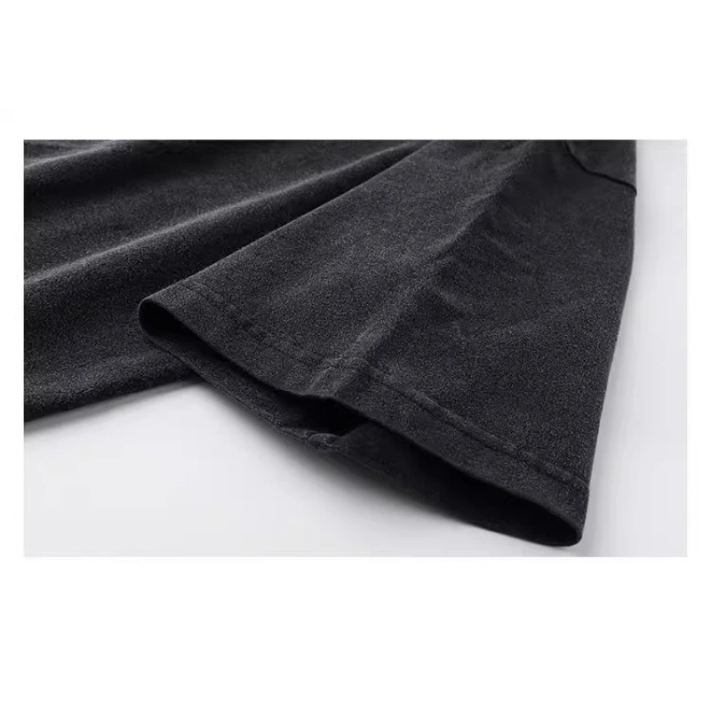 220g Washed Distressed 100% Cotton Retro T-shirt OST001