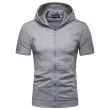 TTgarment Custom Design Zipper Cardigan Short Sleeved Hoodie Workout WKH005