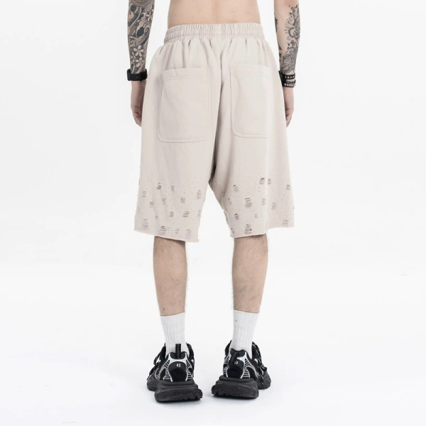 Αθλητικό σορτς με χρωματική παλέτα και φθορά, μονόχρωμο, σε προσαρμοσμένο σχέδιο