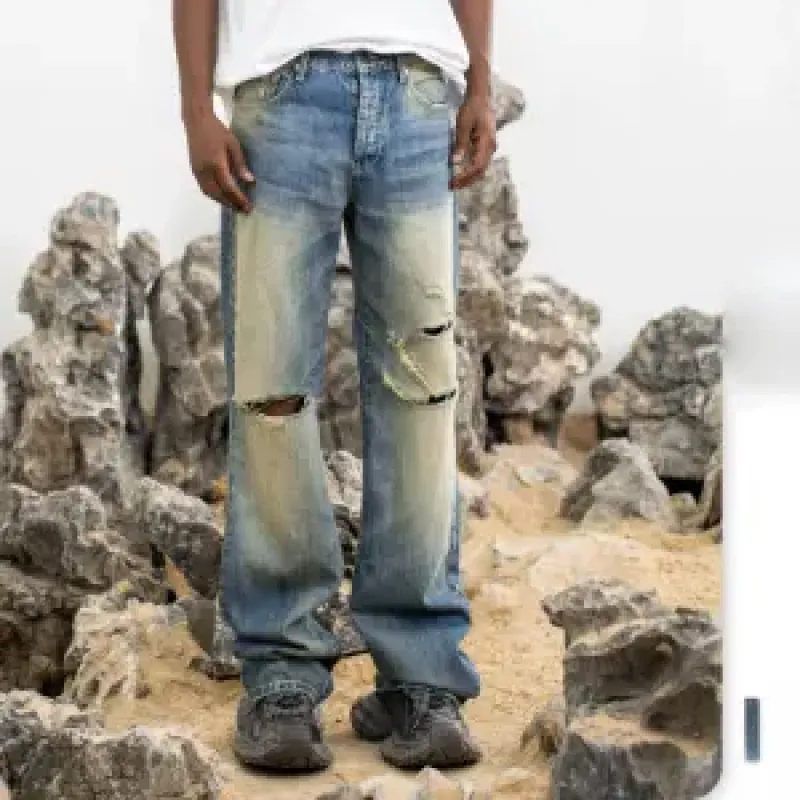 ttgarment 새 커스텀 찢어진 청바지