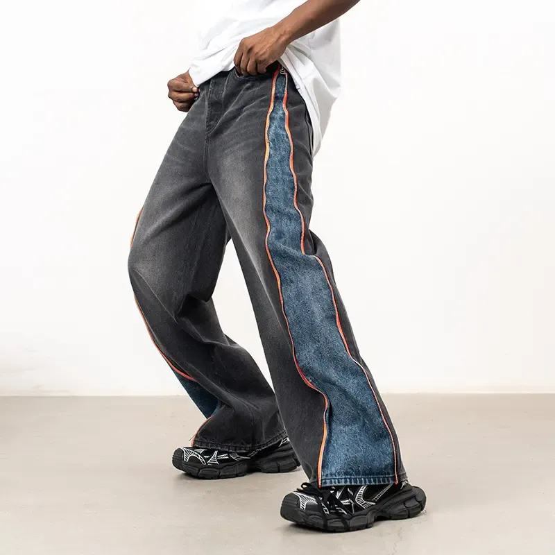 jeans patchwork personalizado lavado ttgarment