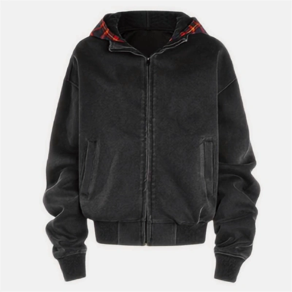 Hooded Cardigan Jacket with Zipper