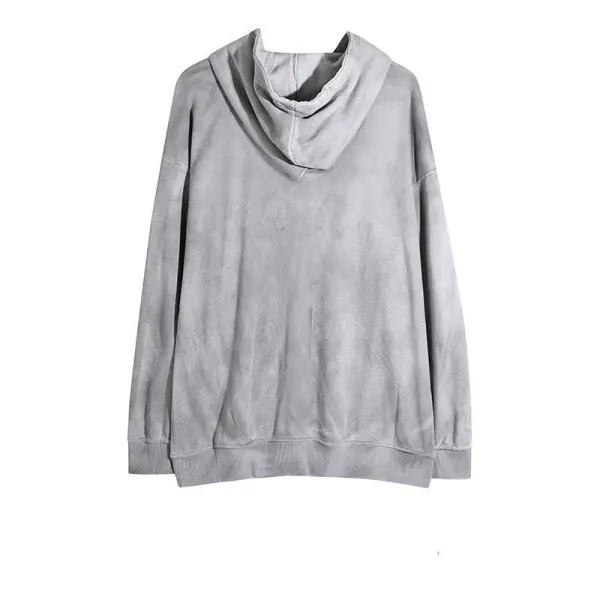 Чоловіча толстовка з вишивкою, великого розміру, з кислотним пранням, на замовлення, з вишивкою, 100% бавовна, aww007