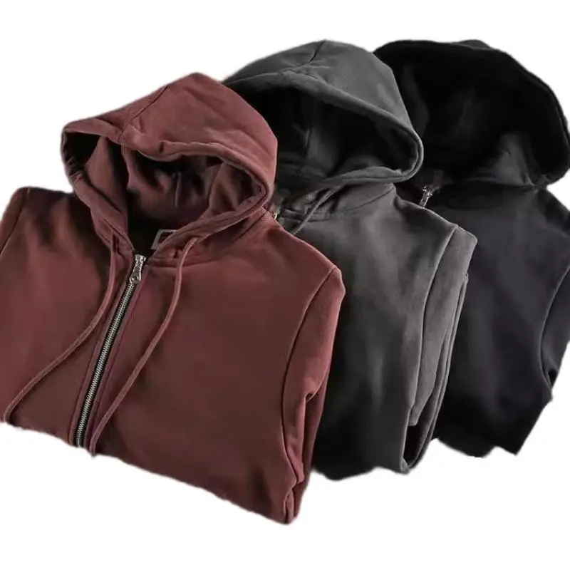 Sweatshirt vintage com lavagem ácida para homem, pullover com MOQ baixo, blusa desportiva, capuz grande, folgado, streetwear aww008