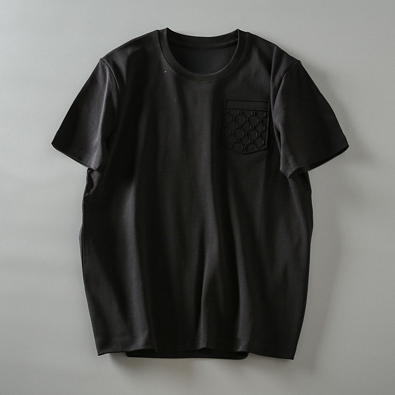 TTgarment Men's Round neck Pure Color Casual Short-sleeved T-shirt DA001