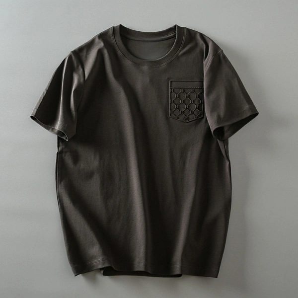 TTgarment Men's Round neck Pure Color Casual Short-sleeved T-shirt DA001