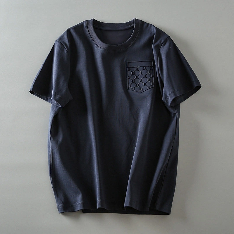 TTgarment Men's Round neck Pure Color Casual Short-sleeved T-shirt DA001