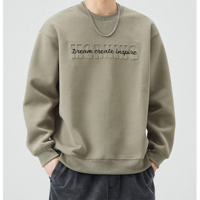 TTgarment Vintage Steel Stamp Printed Round Neck Sweater DA004