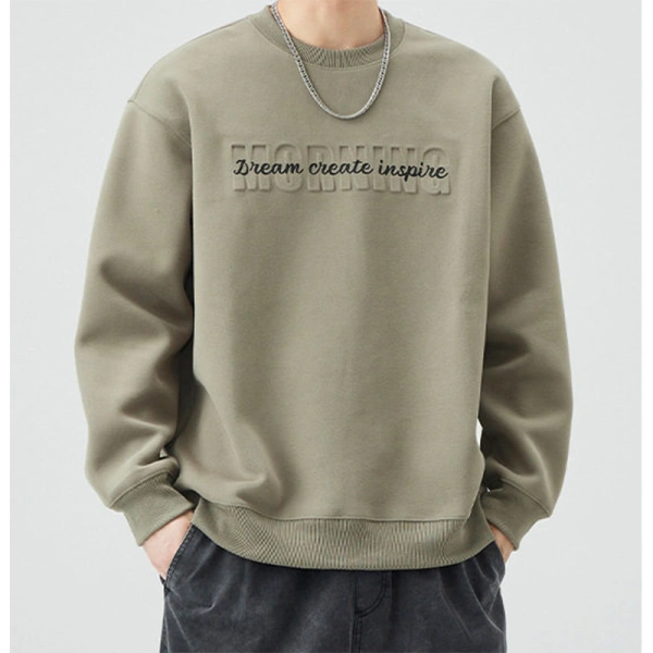 TTgarment Vintage Steel Stamp Printed Round Neck Sweater DA004