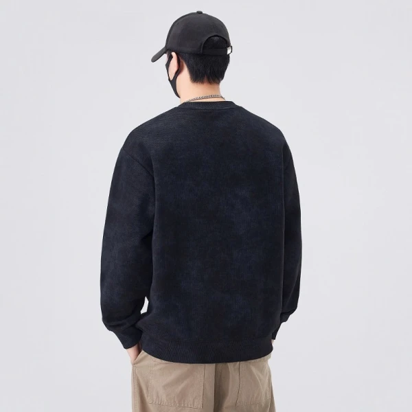 TTgarment Round-neck Sweatshirt Long-sleeved Loose Steel print Tie-dye DA006