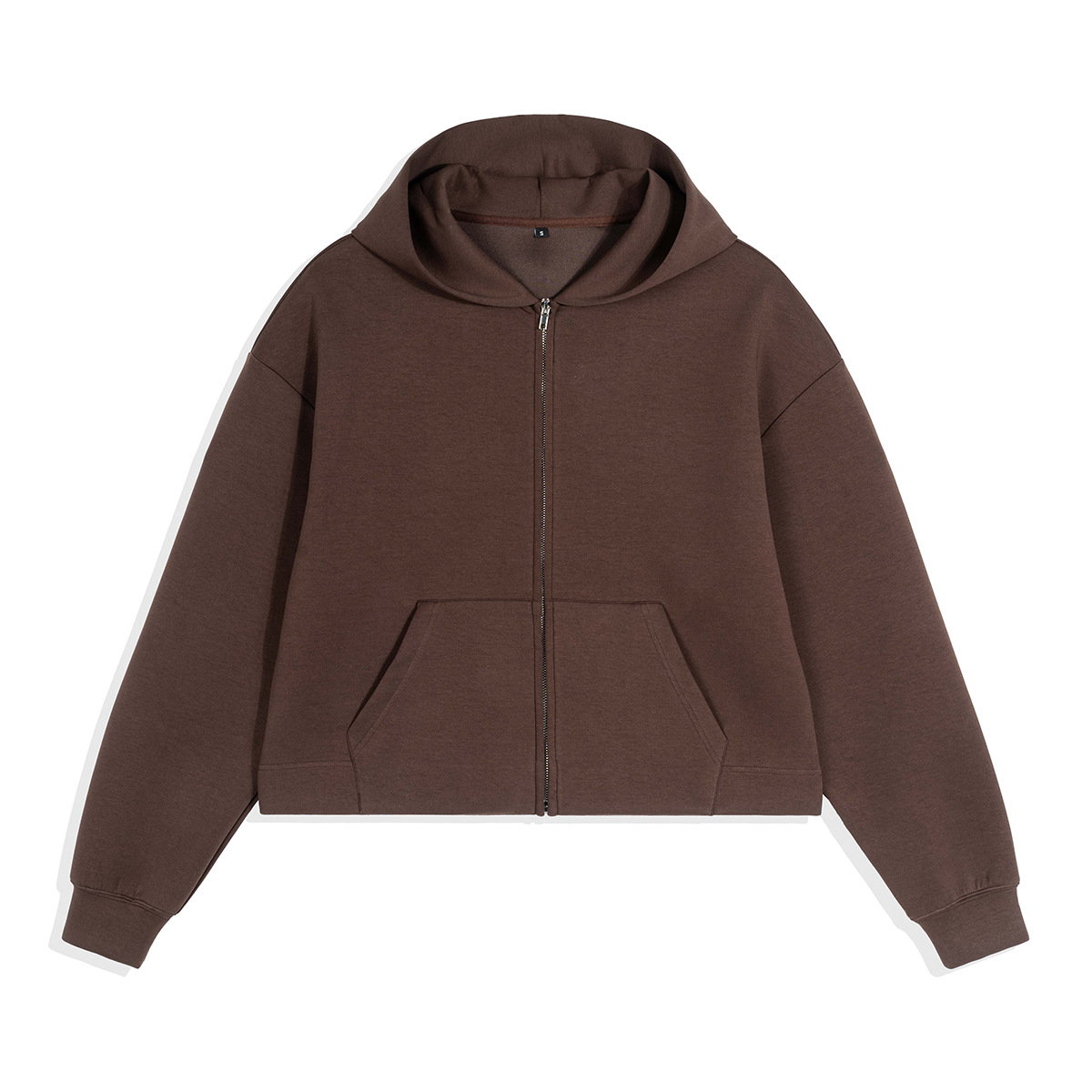 TTgarment Short Square-cut Regular Style Zipper Hoodies For Men Air Layer DA004