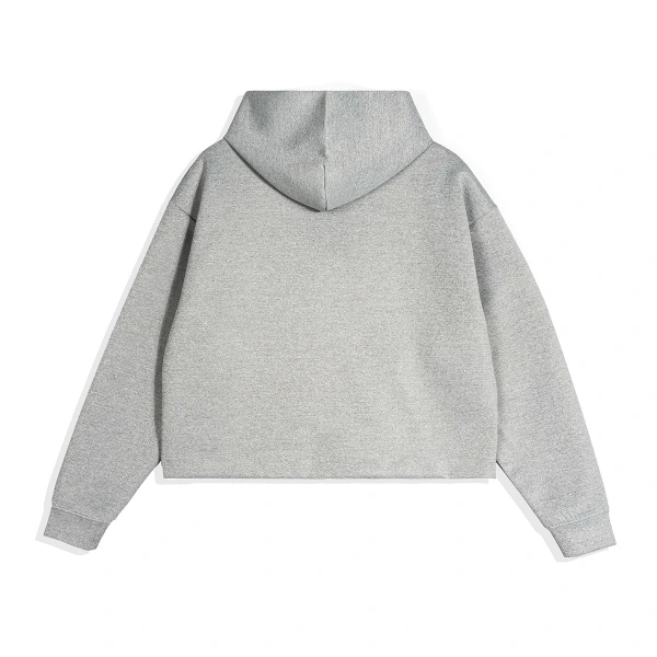 TTgarment Short Square-cut Regular Style Zipper Hoodies For Men Air Layer DA004