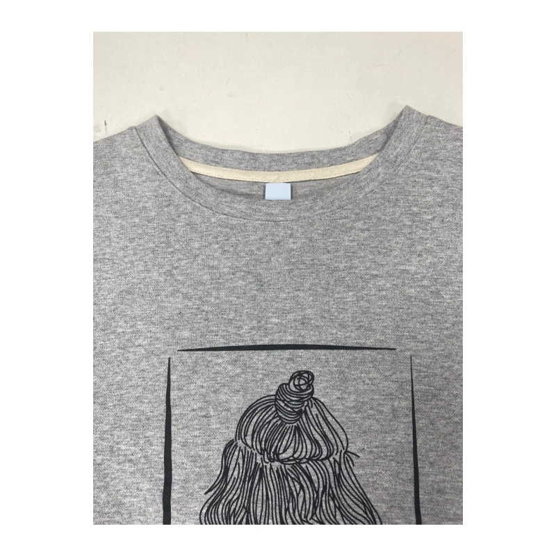 TTgarment  Custom Hand-Drawn Pattern Cropped Long-Sleeve T-Shirt   T1207