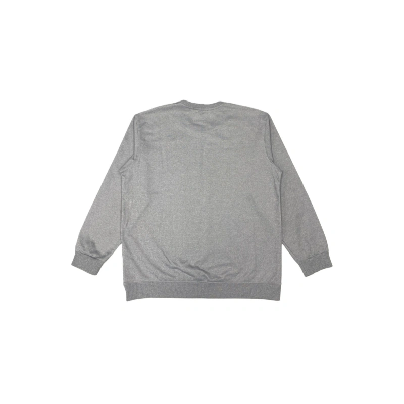 TTgarment   Design Ribbed Crew Neck Light Gray Long-Sleeve T-Shirt   T1208