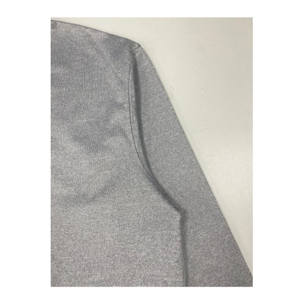 TTgarment   Design Ribbed Crew Neck Light Gray Long-Sleeve T-Shirt   T1208