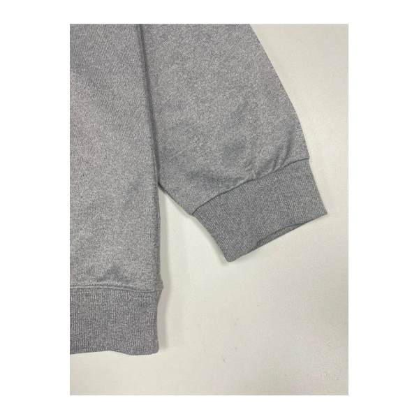 TTgarment   Design Ribbed Crew Neck Light Gray Long-Sleeve T-Shirt   T1208