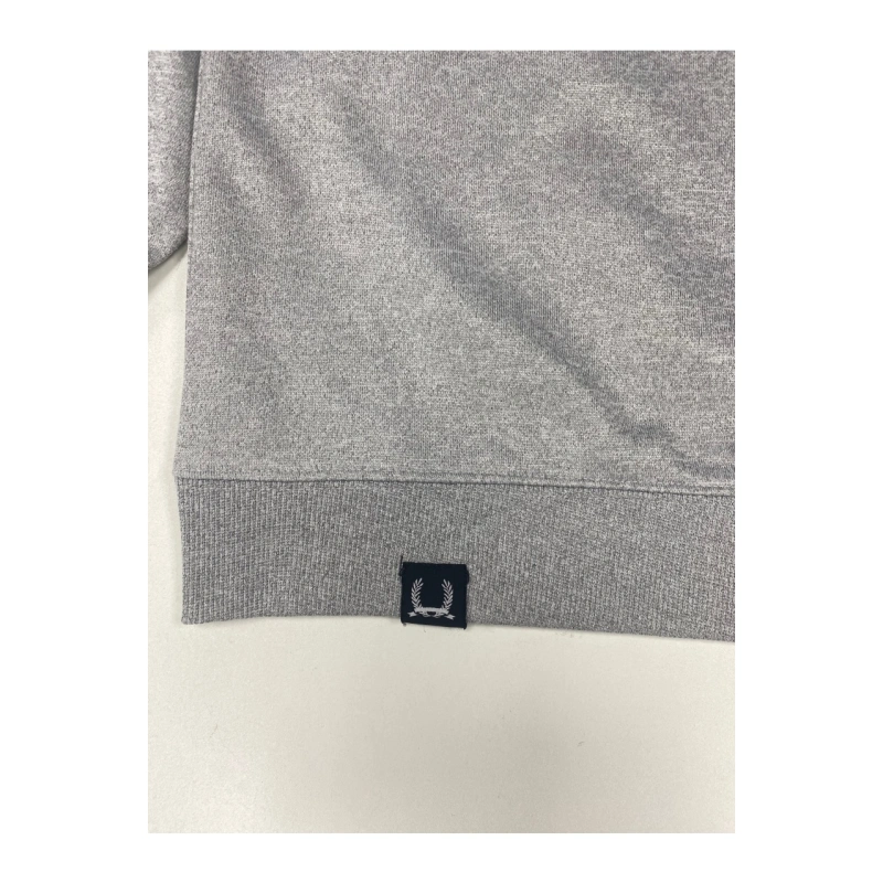 TTgarment   Design Ribbed Crew Neck Light Gray Long-Sleeve T-Shirt   T1208