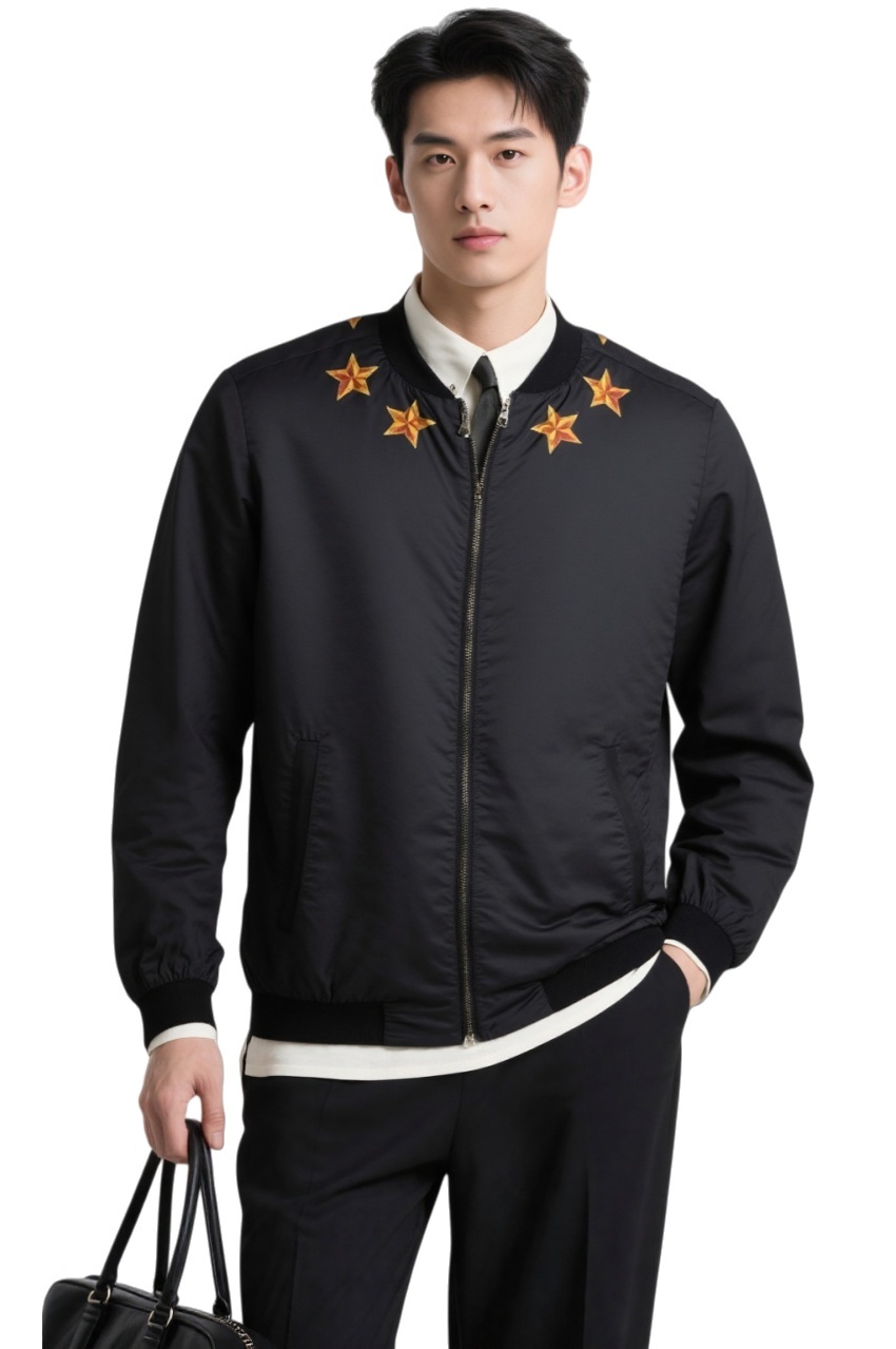 TTgarment  Bulk Online Purchase Ribbed-Collar Jacket   J1220