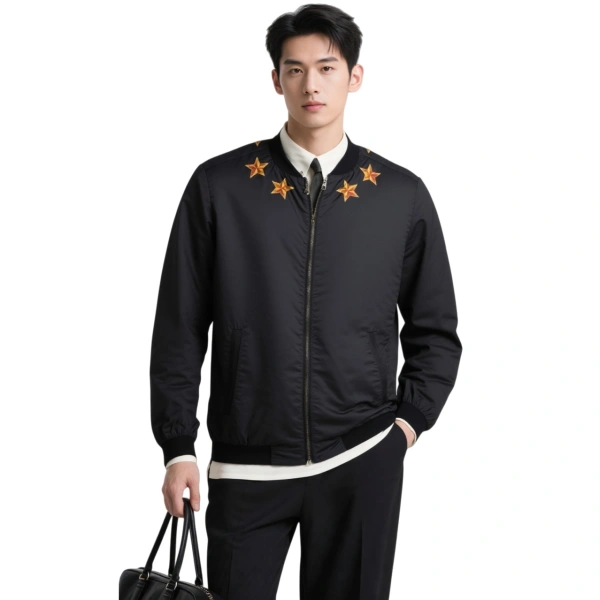 TTgarment  Bulk Online Purchase Ribbed-Collar Jacket   J1220