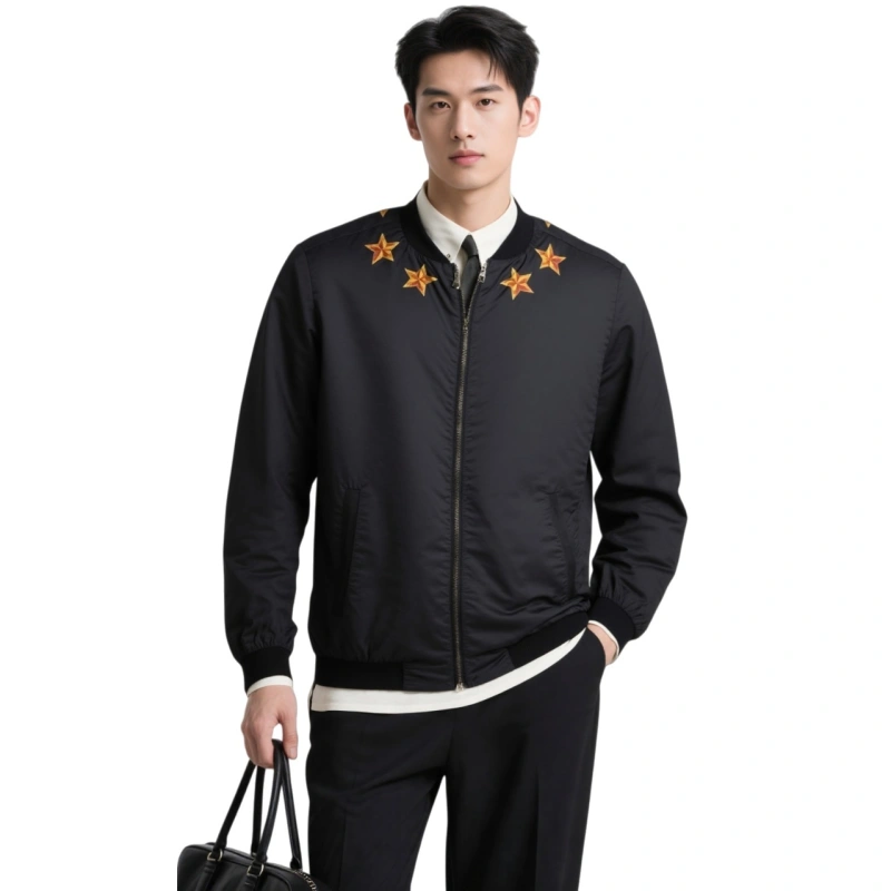 TTgarment  Bulk Online Purchase Ribbed-Collar Jacket   J1220