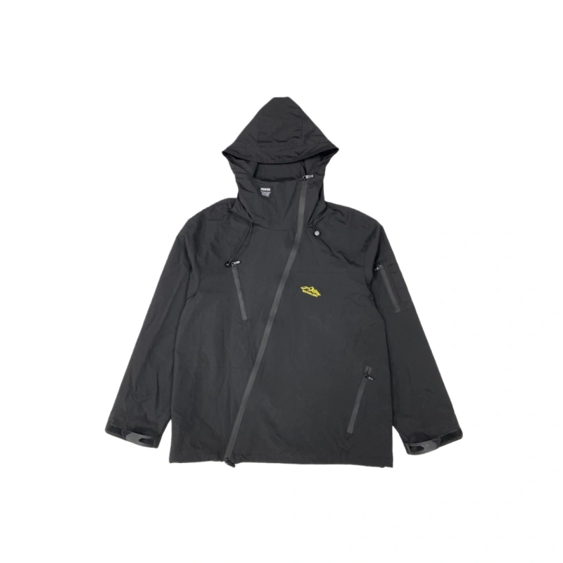 TTgarment Design Black Multi-Pocket Windbreaker   J1226