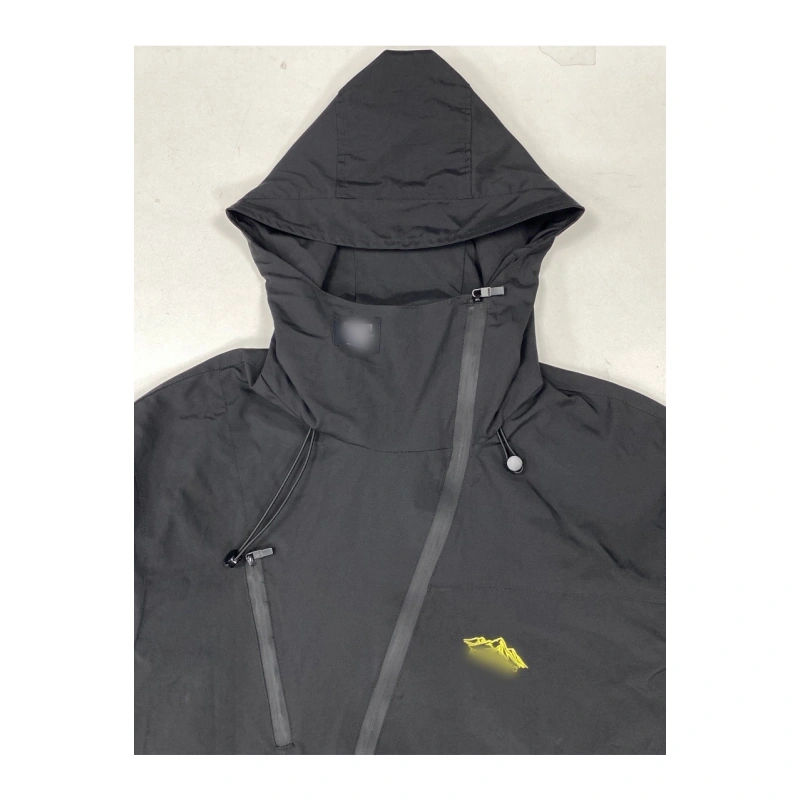 TTgarment Design Black Multi-Pocket Windbreaker   J1226