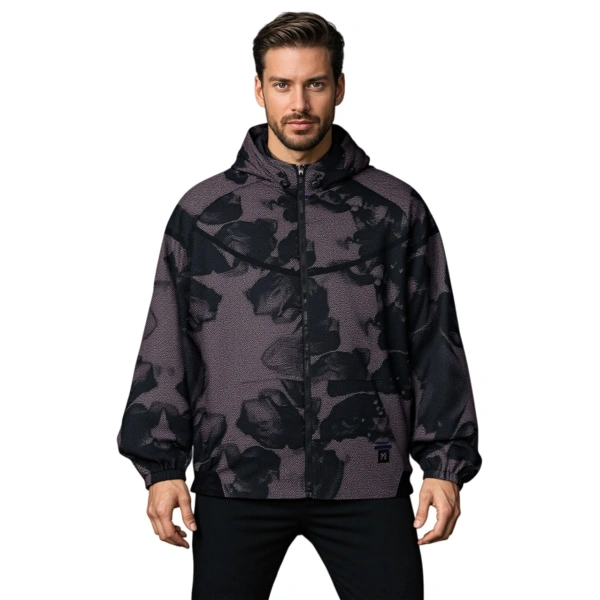 TTgarment  Purchase Raglan Sleeve Mesh Pattern Windbreaker   J1228