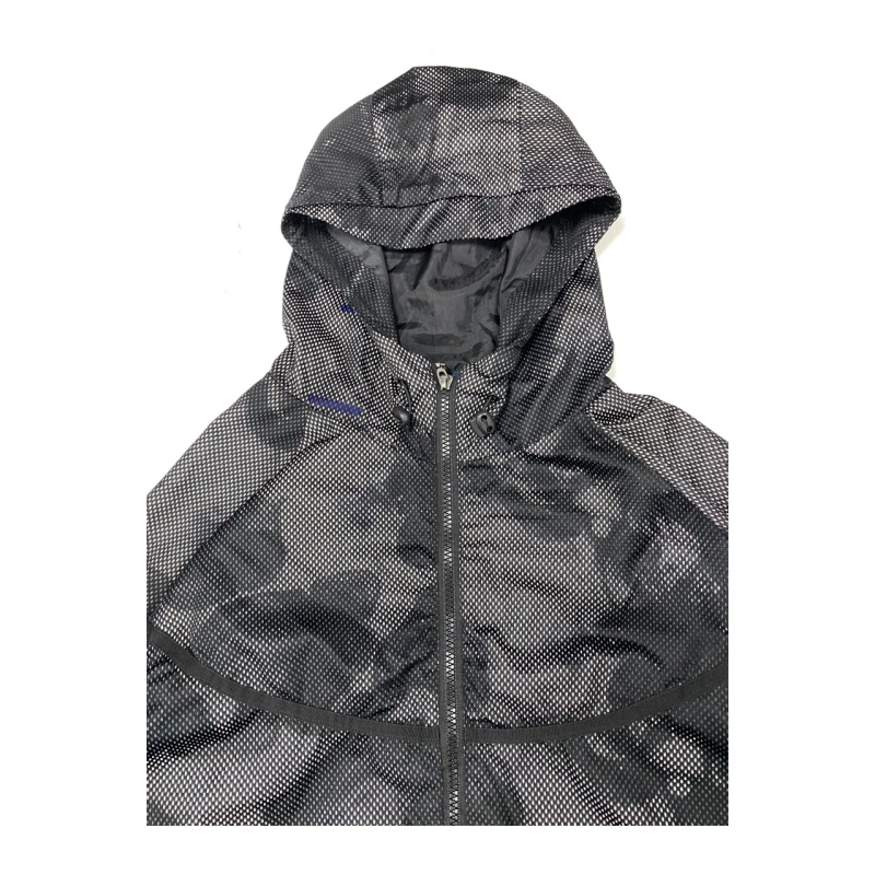 TTgarment  Purchase Raglan Sleeve Mesh Pattern Windbreaker   J1228