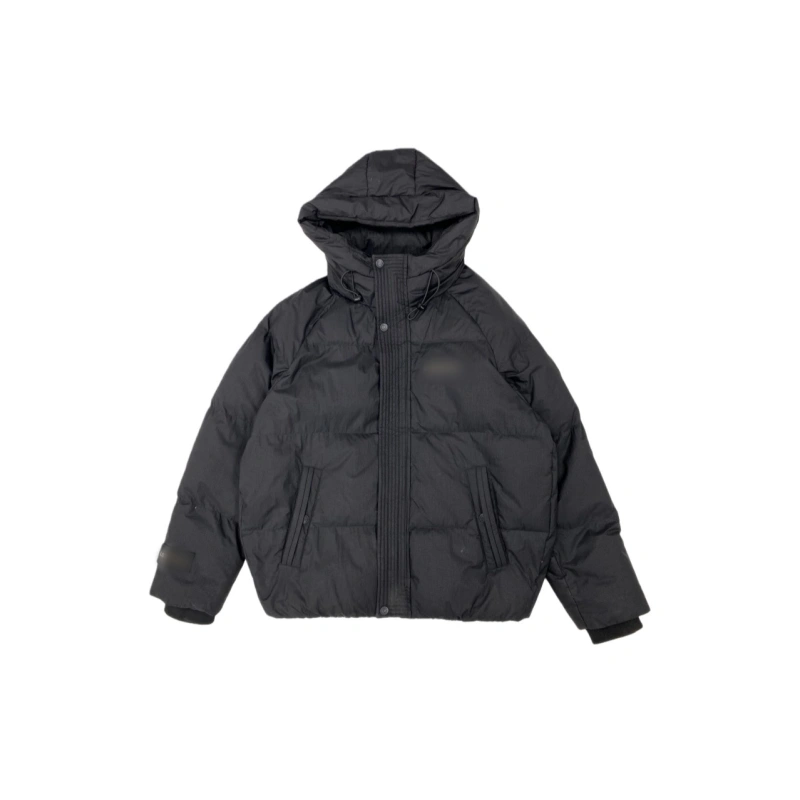 TTgarment  Custom Black Hooded Quilted Jacket   J1231
