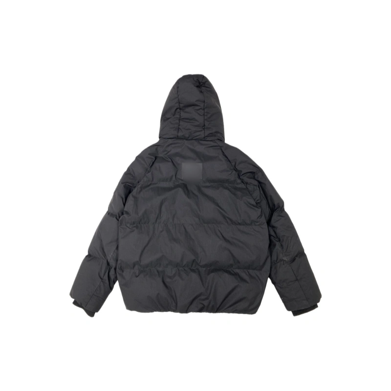 TTgarment  Custom Black Hooded Quilted Jacket   J1231