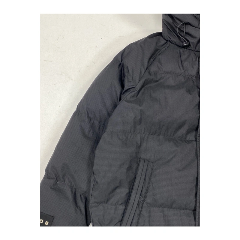 TTgarment  Custom Black Hooded Quilted Jacket   J1231