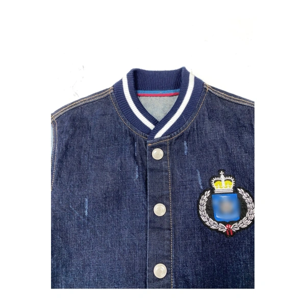 TTgarment  Purchase Contrast Sleeve Denim Jacket   JN030
