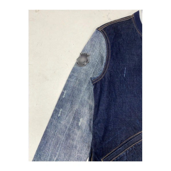 TTgarment  Purchase Contrast Sleeve Denim Jacket   JN030