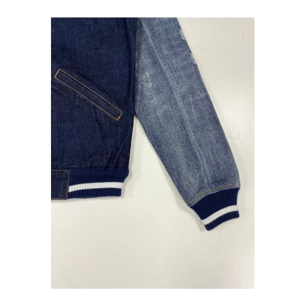 TTgarment  Purchase Contrast Sleeve Denim Jacket   JN030