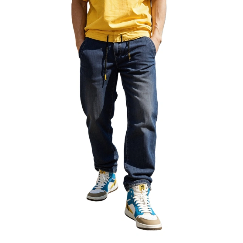 TTgarment  Custom Elastic Waist Denim Pants   JS019