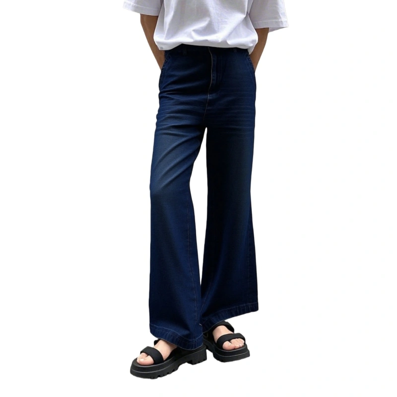 TTgarment  Design Wide-Leg Relaxed Jeans   JS020