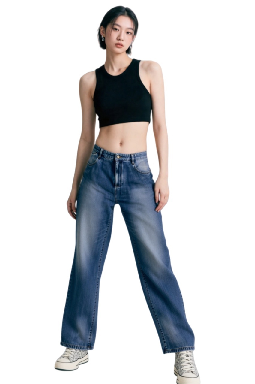 TTgarment  Select Partial Faded Denim Pants   JS024