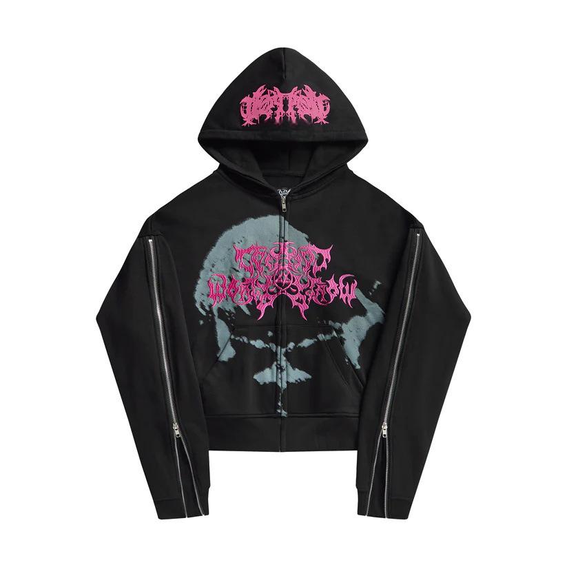 TTgarment Hoodies for Printing Custom Full Face Zip Hoodie Y2K006