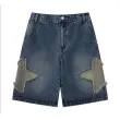 TTgarmentCustomized Patch Star Embroidered Denim Shorts Y2K004