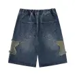 TTgarmentCustomized Patch Star Embroidered Denim Shorts Y2K004
