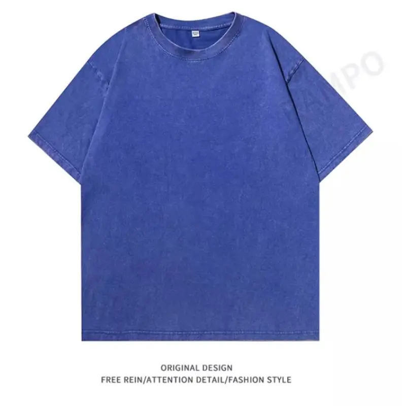 TTgarment 240g Cotton Mens Y2K Solid T-shirt Y2K007