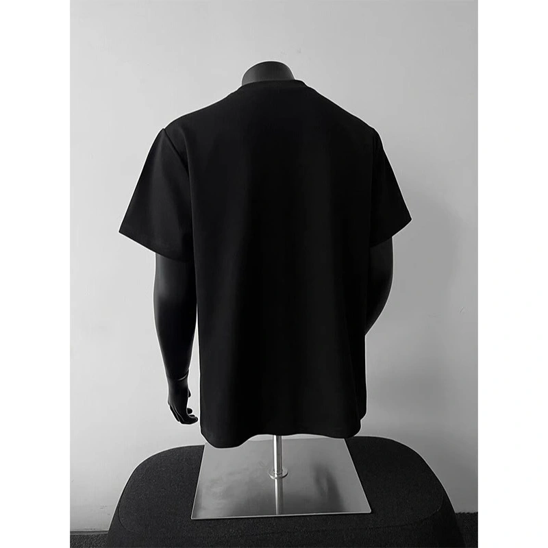 TTgarment Men's Streetwear Customize Satin Silk T-shirt Tags Logo TST002