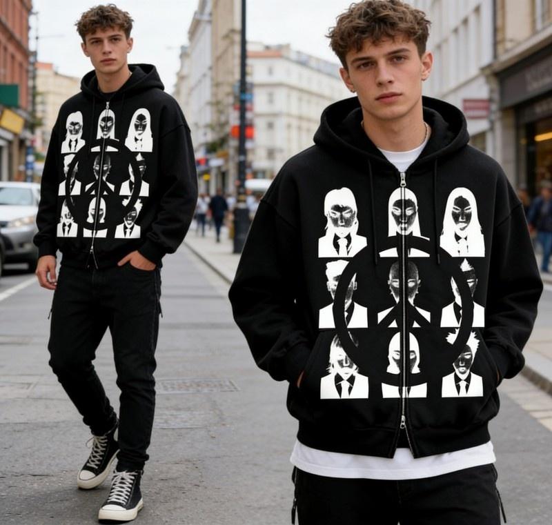 TTgarment Gothic Streetwear Hoodies for Printing Custom Logo GSH003