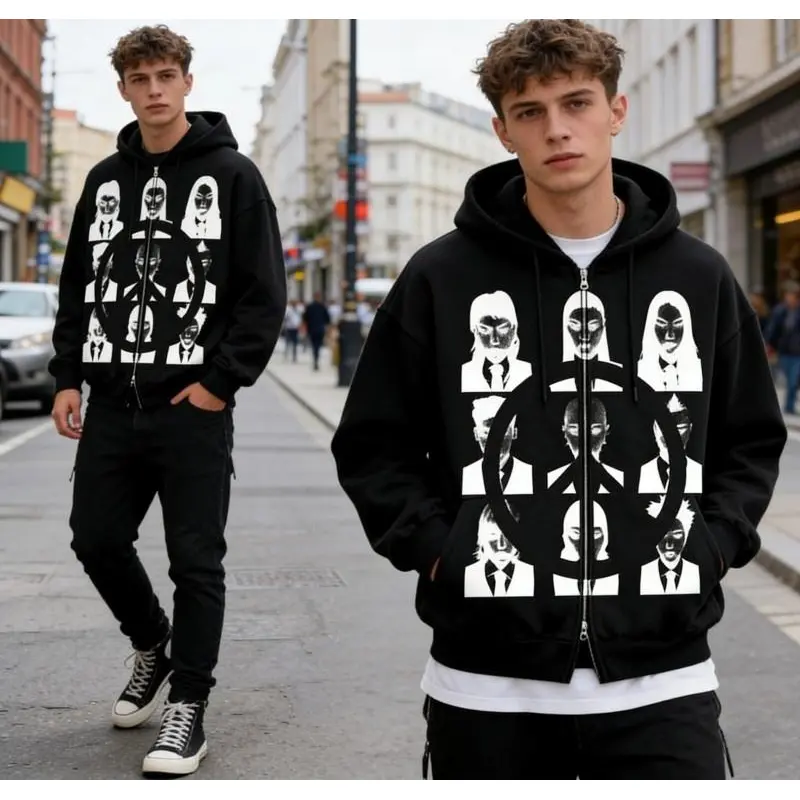 TTgarment Gothic Streetwear Hoodies for Printing Custom Logo GSH003