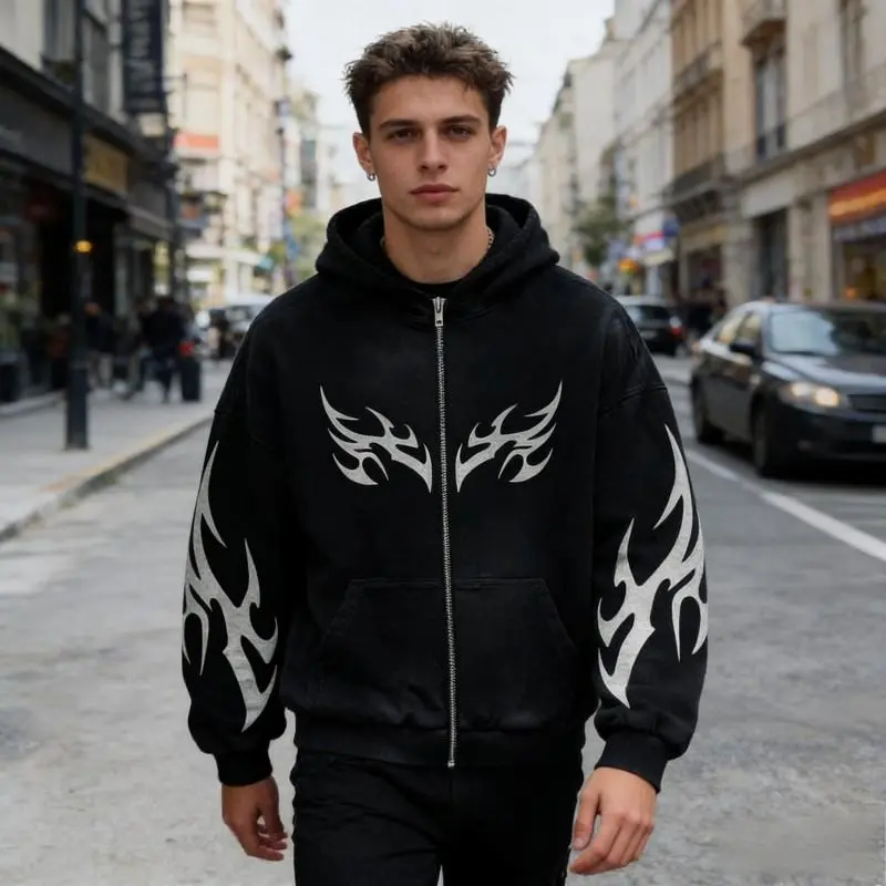 TTgarment Gothic Streetwear Hoodies for Printing Custom Logo GSH005