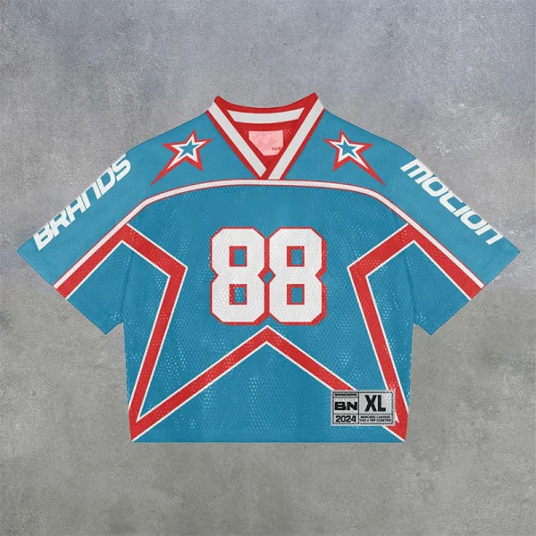 TTgarment Men‘s Baggy Mesh Jersey Shirts T-shirt Tags Logo BMS001